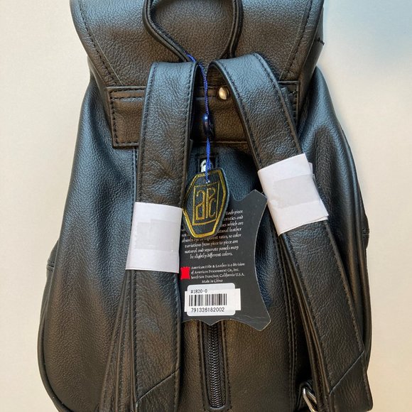 Amerileather Backpack Purse - Black - NWT main image 9